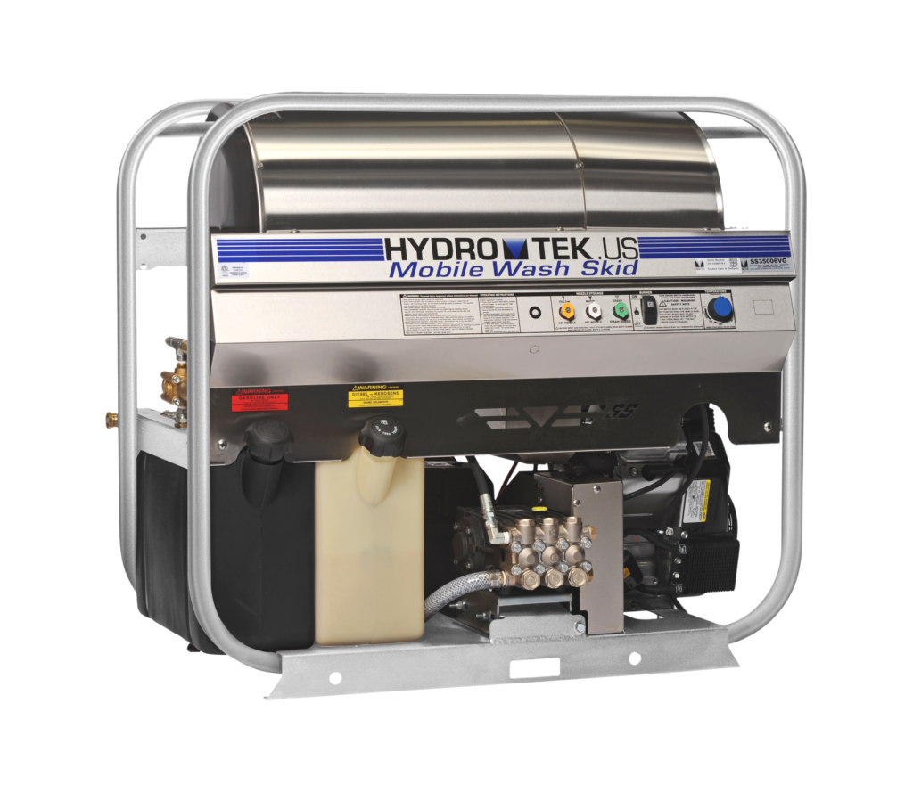 Hydro Tek 3000 PSI 4 GPM Hot Water Skid – Stainless Steel