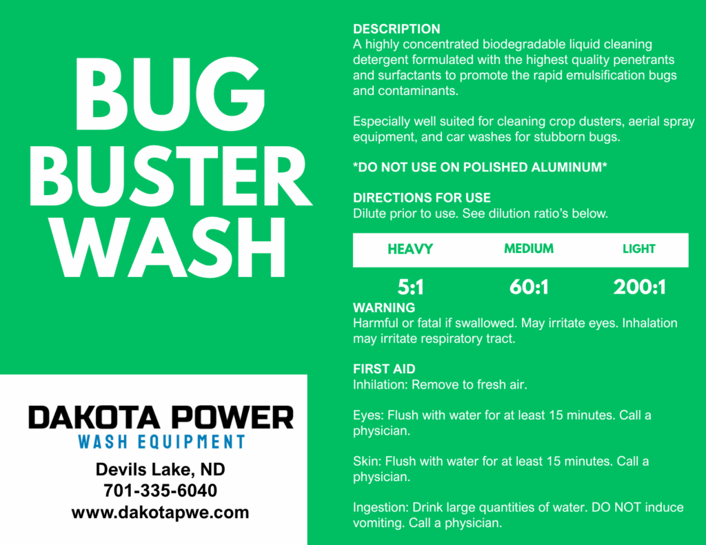 Chemical for washing bugs