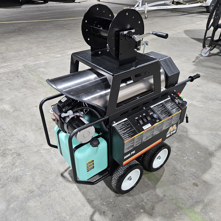 New hose reel for Mi-T-M Portable Pressure Washer